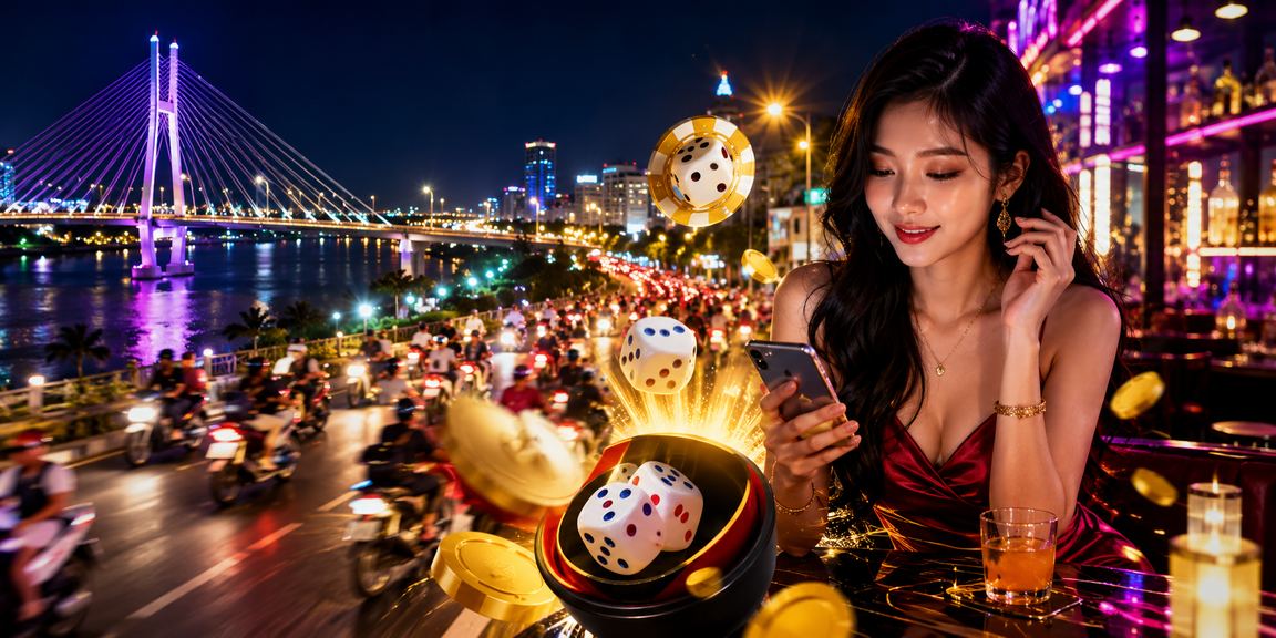 Trò chơi xúc xắc tài xỉu trong ánh đèn neon tại Cần Thơ