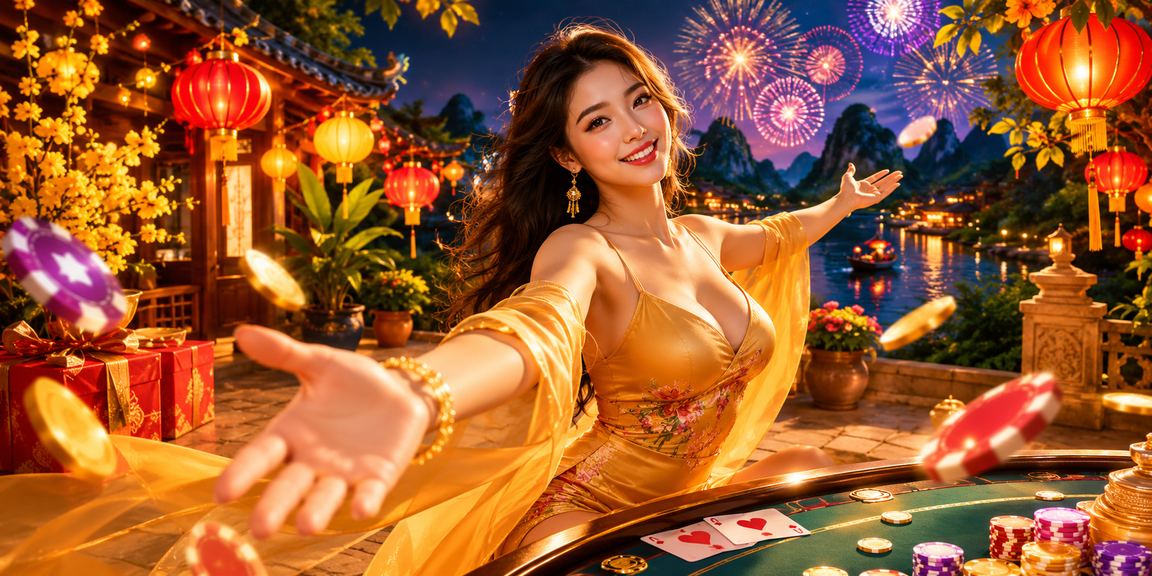Trò chơi bài trong không khí đèn lồng Hội An về đêm